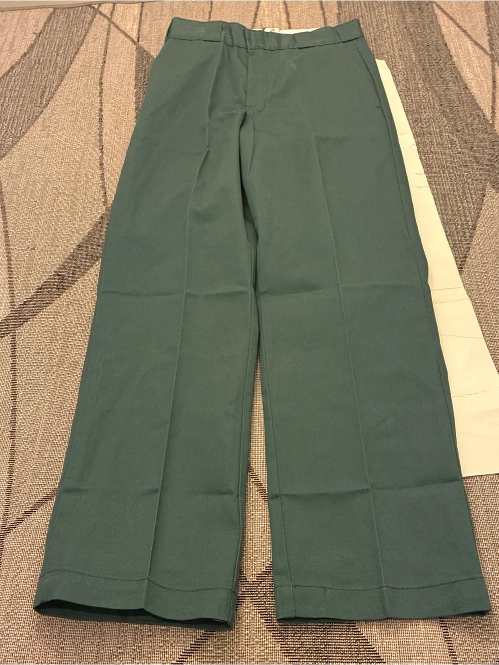 Dickies Men’s Green Plain Front Twill Work Pants